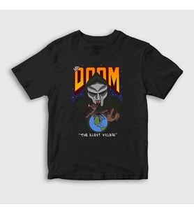 Presmono Unisex Çocuk Siyah The Illest Villain Rap Mf Doom T-Shirt 456071tt