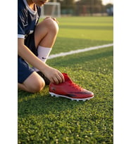 Enoch Erkek Çocuk Kırmızı Bilek Destekli Desenli Çivili Futbol Kramponu