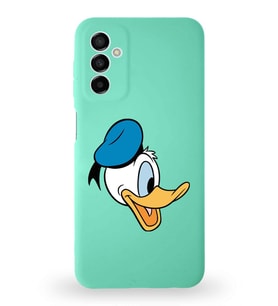 Samsung Galaxy M13 Uyumlu Lansman Kılıf Altı Kapalı İçi Kadife  Donald Duck-F Tasarımlı  Kapak (Şeffaf)