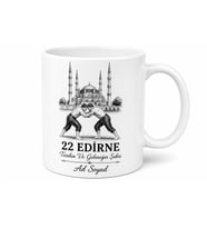 Edirne Plakalı Selimiye Camii Ve Kırkpınar Pehlivanları Güreş Kupa Bardak Hediye