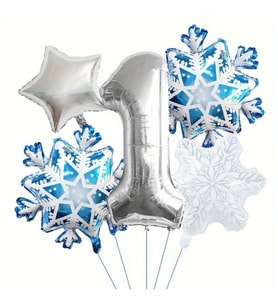 Kartanesi 1 Yaş Rakam Folyo Balon Set