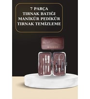 Northcity 7 Parça Manikür Pedikür Seti - El Ayak Bakımı Çantası ve Paslanmaz Çelik Aletler
