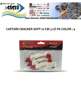 LEVREK TURNA SİLİKONU CAPTAIN CRACKER SOFT 10 CM 3 LÜ PK RENK : 4