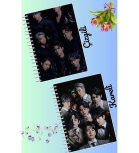 Bts jin jimin v jungkook suga defter seti 2 adet A4 boyutu 21*30 çizgili + kareli 60 syf