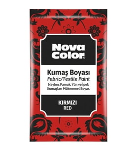 Nova Color Toz Kumaş Boyası Kırmızı - 2 adet