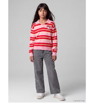 LCW Kids Karışık Wideleg Nakışlı Kız Çocuk Jean Pantolon