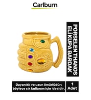 Özel Tasarım Dekoratif Şık Hediyelik Porselen Thanos Eli Kupa Bardak 1*14 Cm