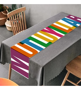 Mutlu Yıllar Yazılı Parti  Masa Örtüsü 120x30cm