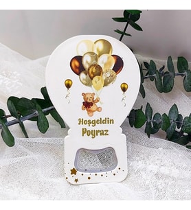 30 Adet Uçan Balonlu Ayıcık Bebek Magnet-