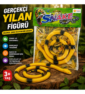 Oyuncak Gerçekçi Yılan Figürü Esnek Şaka ve Eğlence Oyuncağı