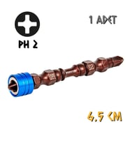 Kupa Tyson Mıknatıslı Bits Uç - Çift Yönlü - PH2 Yıldız - 6.5 cm. - 1 Adet (Mavi-Gri)