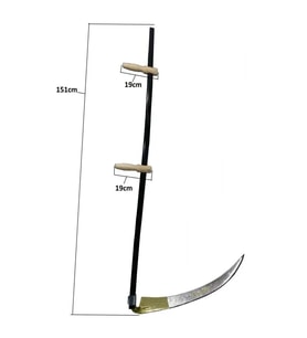 Komple Tırpan - Metal Saplı 6 Parça Set - Ahşap Elcik 65 Cm