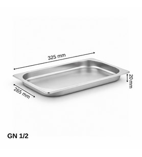 ÜRET Standart Gastronom Küvet GN 1/2 20 mm 1,25 lt