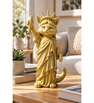 Özgürlüğün Kedisi Dekoratif Biblo - Büyük Boy - 22cm