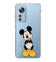 Xiaomi Mi 12 Uyumlu Kamera Korumalı Kapak Mickey Mouse Tasarımlı Şeffaf Silikon Kılıf
