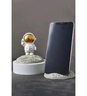 Masaüstü Sevimli Astronot Telefon Tutucu Standı Sağlam Tutunma Sallanmaz Dekoratif Evde Ofiste 1 Ad.