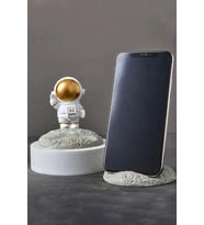 Masaüstü Sevimli Astronot Telefon Tutucu Standı Sağlam Tutunma Sallanmaz Dekoratif Evde Ofiste 1 Ad.