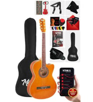 Midex XC-120BRW Kaliteli Akustik Gitar Gül Klavye Sap Ayarlı 4/4 Full Set