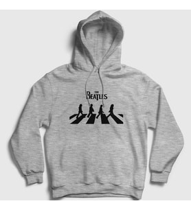 Presmono Unisex Gri Abbey Road The Beatles Kapüşonlu Sweatshirt 114080tt (Gri)