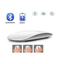 Bluetooth Touch Şarjlı Mouse Tablet Telefon Bilgisayar ile Uyumlu Sessiz Dokunmatik Kablosuz Fare