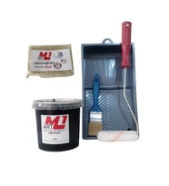 M1 ART SİYAH Akrilik Boya 1.kg  Tava+Rulo+Örtü +Fırça -SET -Ahşap, Tuval, Seramik , Duvar ,Taş