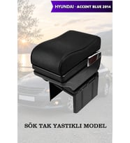 hyundai accent blue 2014 kol dayama Yastıklı geniş model Lüks Siyah Deri