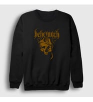 Presmono Unisex Siyah Skull Behemoth Sweatshirt 387417tt