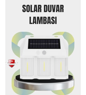 Pir Sensörlü Solar Lamba – Otomatik Şarj Gece Aydınlatma - Lisinya