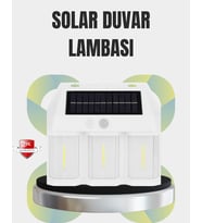Pir Sensörlü Solar Lamba – Otomatik Şarj Gece Aydınlatma - Lisinya