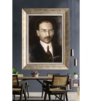 Gümüş Çerçeveli Atatürk Tablo ds101