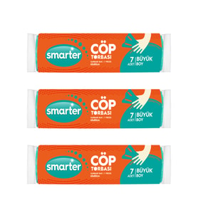 SMARTER 3 LÜ BÜYÜK BOY ÇÖP TORBASI 65x80cm ( ÇÖP POŞETİ )