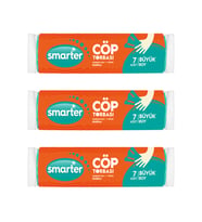 SMARTER 3 LÜ BÜYÜK BOY ÇÖP TORBASI 65x80cm ( ÇÖP POŞETİ )