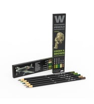 AK 10040 Suluboya Kalemi Seti, Green & Brown, Shading & Effects, 5 Adet