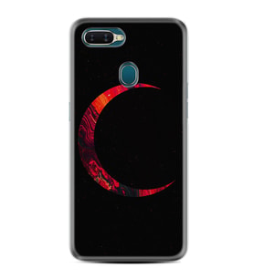 Oppo A5S A15 A16 A54 A55 A73 A74 Kılıf Desemli Silikon Red Moons 1747