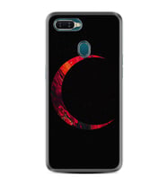 Oppo A5S A15 A16 A54 A55 A73 A74 Kılıf Desemli Silikon Red Moons 1747