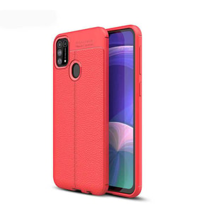 Samsung Galaxy M31 Kılıf Esnek Pu-Deri Leather-Pu Serisi Protected Case (Kırmızı)