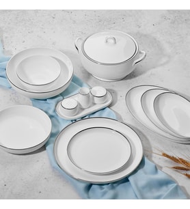 Aryıldız Royal Queen Çırağan 60 Parça Porselen Yemek Takımı 60025 