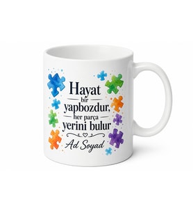 Puzzle Sever İçin Mesajlı Hediyelik Baskılı Kupa Bardak Hobi Hediyesi