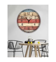 Retro Tasarımlı Duvar Saati 35X35 CM (Baskılı)