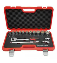 İzeltaş 1113 00 2017 Altı Köşe Lokma Anahtar Takımı 1/2" 17 Parça