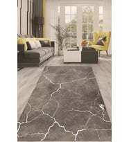 Dijital Kaymaz Taban Yıkanabilir Modern Renkli Salon Halısı Mutfak Halısı Yolluk ND-HT-1250 (Gri)