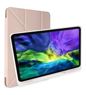 Samsung Galaxy T870 Tab S7 11 Kılıf Kalemlikli Mars Tablet Kılıfı - Rose Gold