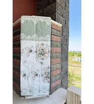 Çift Kişilik Çok Amaçlı Pike, Yazlık Pike, Desenli Pike, Yatak Örtüsü 195x220cm Turuncu