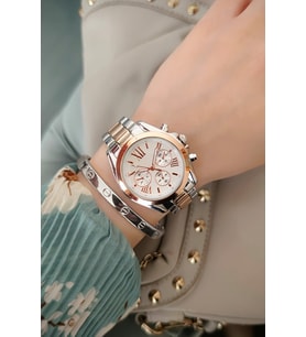 Gümüş Rose Gold Vintage Kadın Kol Saati (Bileklik Dahil Değildir)