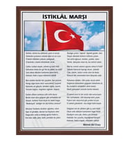 İSTİKLAL MARŞI (MDF Çerçeveli) - 50x70cm