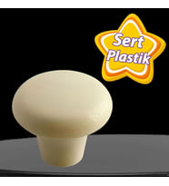 Sert Plastik Mantar Düğme Kulp Krem Dolap Mobilya Mutfak Dolabı Çekmece Kapak Kulpu Kulbu