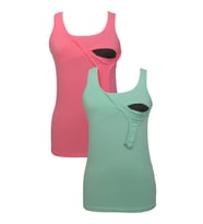 LuvmaBelly MYRA1507_1508 Emzirme atlet seti (Yeşil-Pembe)