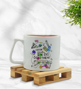 BK Gift Kişiye Özel Öğretmenler Günü Middle Beyaz Kupa Bardak- 15, Öğretmene Hediye, Öğretmenler Günü