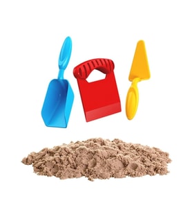 03690 Aksesuarlı Naturel Kinetik Oyun Kumu 1000 gr -Dede