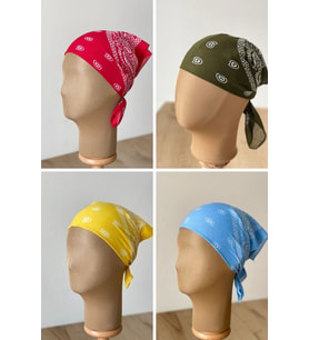 %100 Pamuklu Klasik Desen Unisex 4lü Bandana Seti Renkli Bandana Etnik Desenli A Kalite Bandana